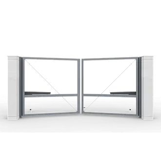 Распашные ворота с электроприводом серии Prestige без заполнения